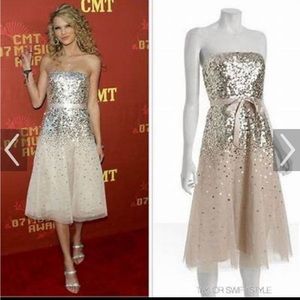 BCBG MaxAzria Champagne Dress Size 10